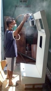 pengecatan kiosk touch screen