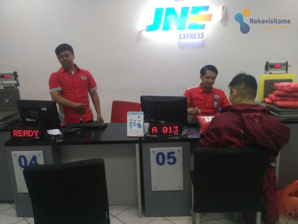 mesin antrian vorsea - jne - kurir